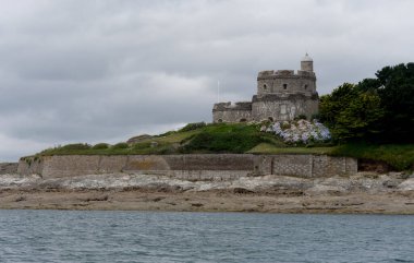 Cornwall İngiltere 'deki St. Mawes Şatosu. Kernow.