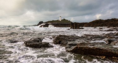 Godrevy deniz feneri Cornwall İngiltere