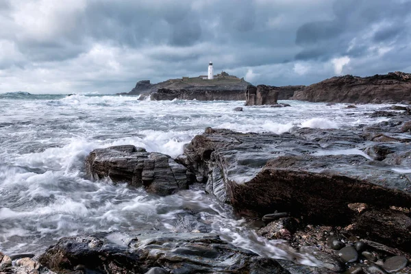 Godrevy Maják Cornwall England — Stock fotografie