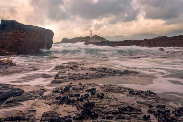 Godrevy Faro Cornwall England — Foto de Stock