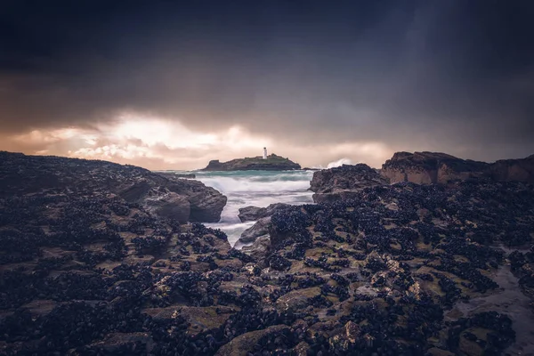 Godrevy Fyr Cornwall England — Stockfoto