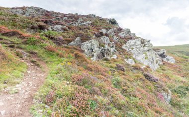 Zennor ve gurnard kafa arasında. Cornwall İngiltere