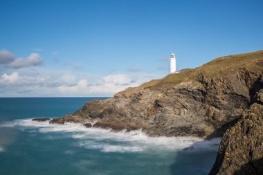 Cornwall İngiltere 'deki Harlyn Körfezi.