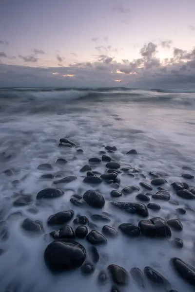 Belo Pôr Sol Sobre Mar — Fotografia de Stock