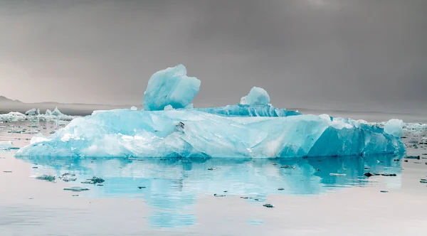 Lagoa Gelo Jokulsarlon Peças Geleira Islândia — Fotografia de Stock