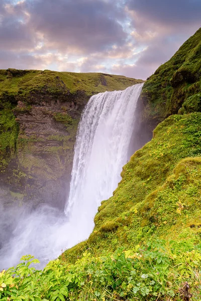 Seljalandsfoss Wodospad Przyrody Malowniczy Widok Islandia — Zdjęcie stockowe