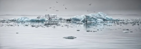 Isländsk Solnedgång Natur Vacker Utsikt — Stockfoto