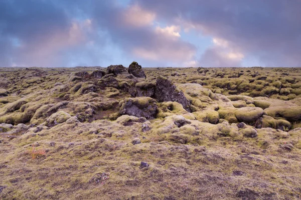 Isländischer Sonnenuntergang Natur Malerische Aussicht — Stockfoto