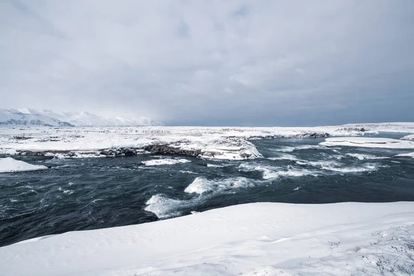 Islandská Řeka Sněhu Husavíku — Stock fotografie