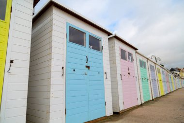 Sahil Lyme Regis 'i barındırıyor. İngiltere.