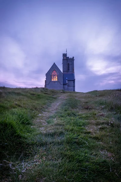 Belle Vue Sur Église Dans Village — Photo