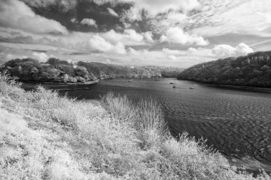 İngiltere, İngiltere 'de limanda tekneler var.