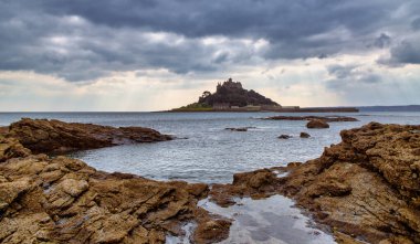  St. Michael Mount panoramic view, İngiltere, İngiltere