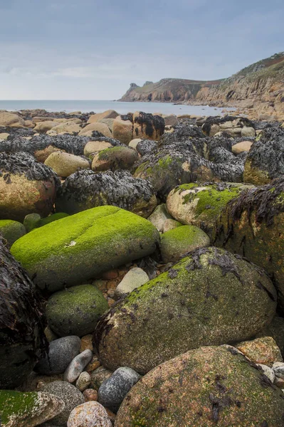 Nanjizal Cerca Tierras Terminan Cornwall Inglaterra Reino Unido Costa Suroeste —  Fotos de Stock