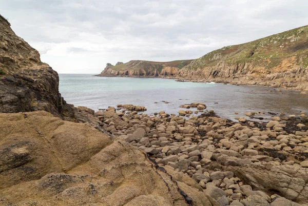 Nanjizal Cerca Tierras Terminan Cornwall Inglaterra Reino Unido Costa Suroeste — Foto de Stock