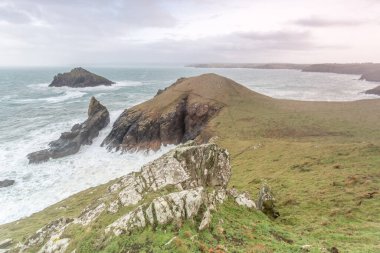 The Rumps, Pwhole Head, Cornwall, İngiltere, İngiltere