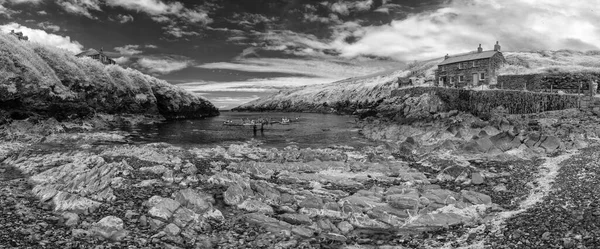 Dramatique Noir Blanc Coup Beau Rivage — Photo