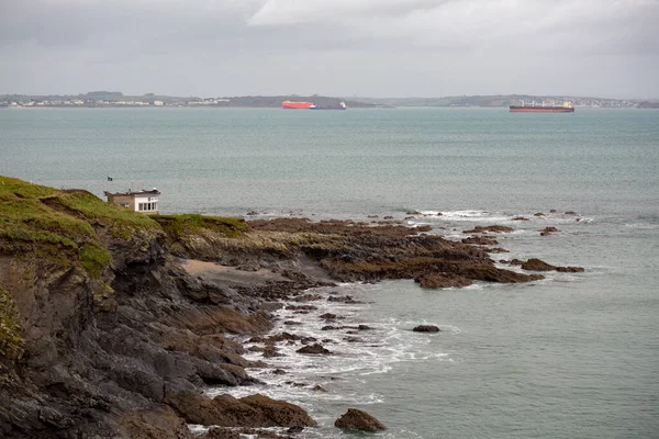 Ngiltere Cornwall Iskele Ile Gillan Arasındaki Sahil Yolu — Stok fotoğraf