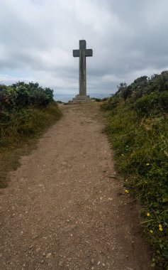 Cornwall 'da güzel bir haç manzarası