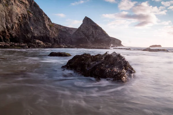 Porthtowan Beach Sobre Brezo Cornwall Inglaterra Reino Unido — Foto de Stock