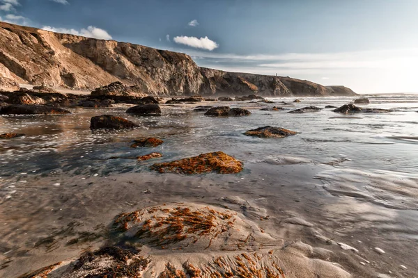 Porthtowan Beach Sobre Brezo Cornwall Inglaterra Reino Unido — Foto de Stock