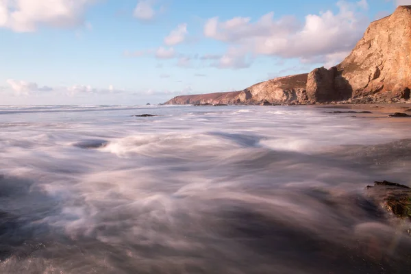 Porthtowan Beach Sobre Brezo Cornwall Inglaterra Reino Unido — Foto de Stock