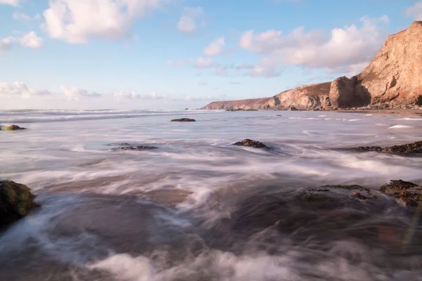 Porthtowan Beach Sobre Brezo Cornwall Inglaterra Reino Unido — Foto de Stock