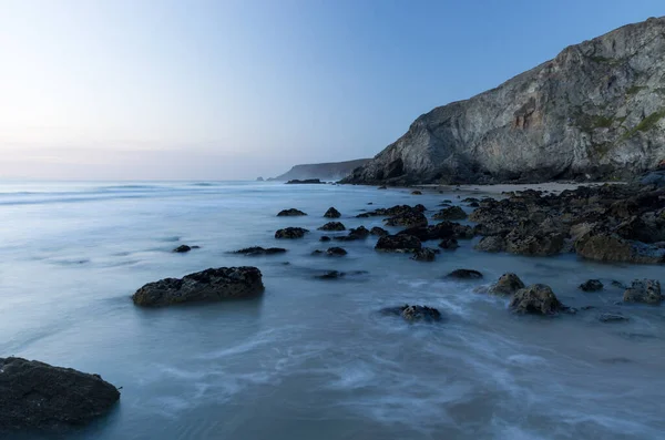 Porthtowan Beach Sobre Brezo Cornwall Inglaterra Reino Unido — Foto de Stock