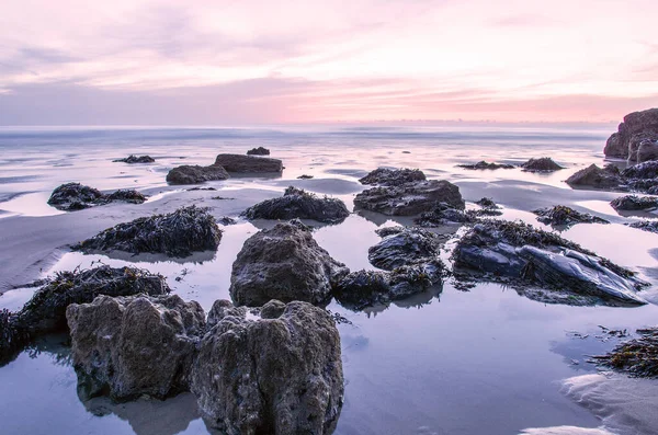 Stranden Porthtowan Över Ljungen Cornwall England Storbritannien — Stockfoto