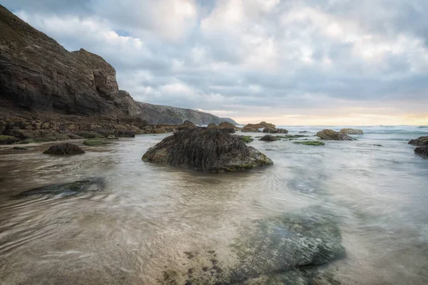 Plage Porthtowan Dessus Bruyère Cornwall Angleterre Royaume Uni — Photo