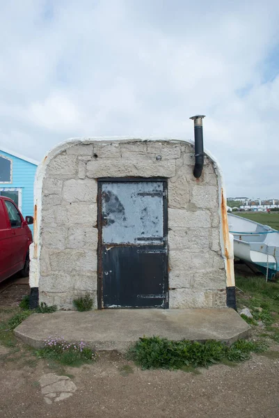 close-up shot of entrance to underground bunker in Portland