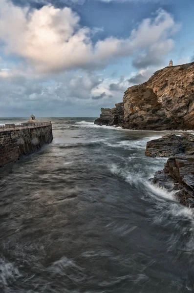 Porthtowan Beach Sobre Brezo Cornwall Inglaterra Reino Unido — Foto de Stock