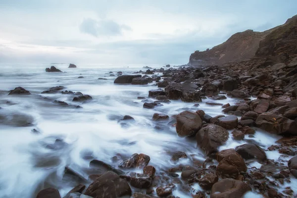 Sandymouth Cornwall Inglaterra Playa Del Reino Unido Costa Norte Córnico — Foto de Stock