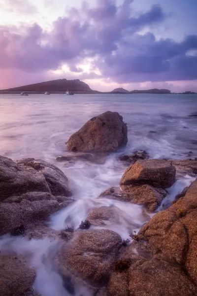 Hermoso Atardecer Sobre Mar — Foto de Stock