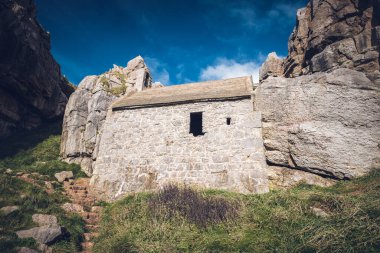 Manorbier Kalesi Pembrokeshire Güneybatı Galler İngiltere.
