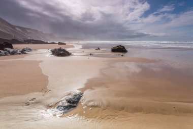 Watergate Körfezi Cornwall, İngiltere, İngiltere Sörf Sahili