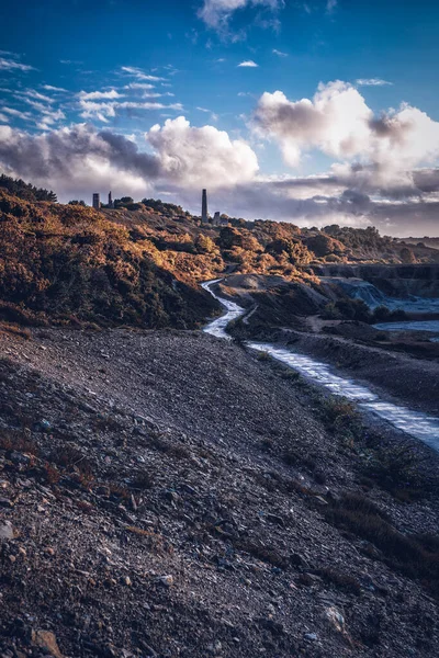 기복에 가까운 Wheal Redruth Cornwall England — 스톡 사진