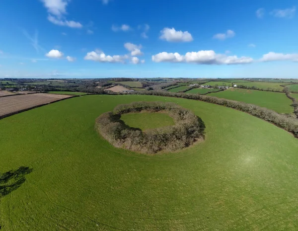 Penventinnie round Iron Age, fort near Truro, Cornwall, England, UK