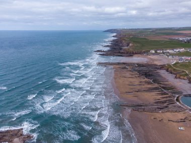 Bude Harbour ve Cornwall İngiltere Hava Aracı