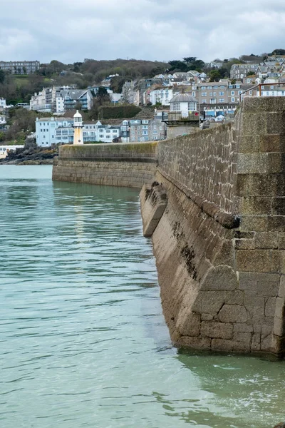 Ives Kikötő Fal Cornwall Anglia — Stock Fotó