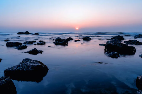 Porthtowan Solnedgång Cornwall Enghland — Stockfoto