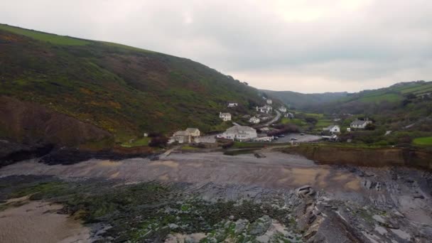 Cornwall England UK Drohne aus der Luft — Stockvideo