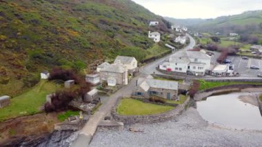Crackington Haven Cornwall İngiltere insansız hava aracı  