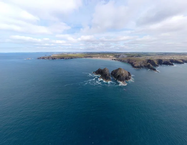 Holywell Bay Islands Connu Sous Nom Roche Goéland Charters Roches — Photo