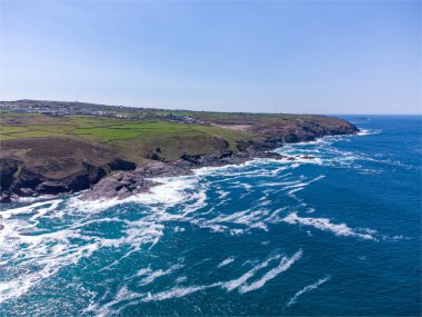 Penden Deniz Feneri Cornwall İngiltere Hava Aracı ile Birleşik Krallık