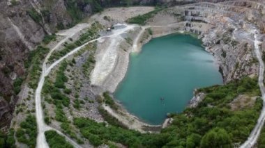 Hava aracı Delabole Taş ocağı Cornwall İngiltere 