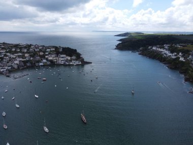 Fowey Limanı Polruan Cornwall İngiltere Hava Aracı
