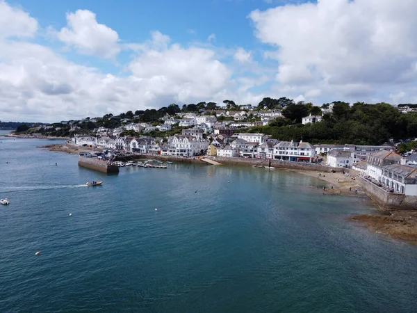 Mawes Harbour Cornwall England Luftdrohne — Stockfoto