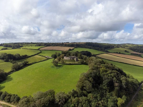 Castelo Perto Cornwall Cornwall Inglaterra Drone Aéreo — Fotografia de Stock