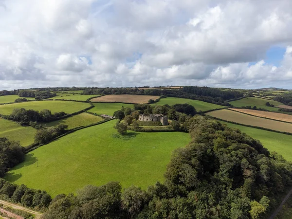 Castelo Perto Cornwall Cornwall Inglaterra Drone Aéreo — Fotografia de Stock